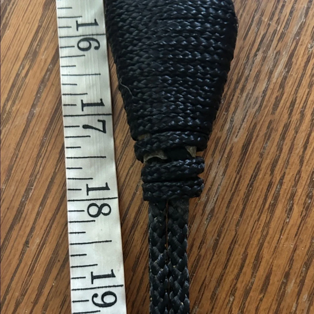 Vintage Braided Black and White Cord Rope Belt